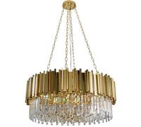 IDHBGJD Lampadario Moderno a Cilindro in Rame e Acciaio Inossidabile e plafoniera contemporanea per Camera da Letto, Soggiorno, Sala da Pranzo, Ristorante (60 cm)