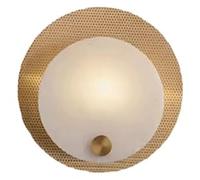 IDHBGJD Spagna Lampade da Parete in Marmo di Lusso a Luce Rotonda con Base G9 Applique da Parete in Ottone Vintage creatività Camera da Letto Sala da Pranzo Lampada da Parete per Scale d'ingresso