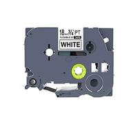 IDIK 1PK nero su bianco flessibile ID cavo e nastro adesivo compatibile per Brother P-Touch TZe-FX241 TZ FX241 Tze FX241 (18 mm x 8 m)