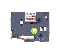 IDIK Brother TZ-242 P-Touch 3/4" 18 mm 8 m rosso su nastro bianco TZe-242