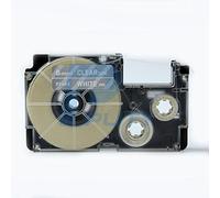 IDIK Compatibile Casio Tape XR-6AX Bianco su Trasparente 6mm 1/4 "PT-6AX Cartuccia di etichette per EZ Label Printer KL-120 KL-750 KL-60