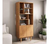 IDIMEX Armadietto Soggiorno Simona con Scomparti Aperti, Colori Rovere - Moderno Mensola in Legno Design Scandinavo con Porte e Stoccaggio Soggiorno Scaffale Design Libreria