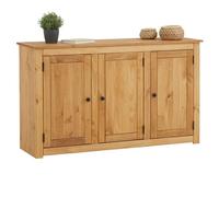 IDIMEX Credenza Cancun con tre ante - Legno massello di pino, tinto / cerato, versatile per soggiorno, corridoio