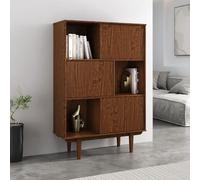 IDIMEX Highboard Simona con 3 ante, colore castagno - Cassettiera da soggiorno con ripiano push-to-open con ante Vintage Highboard Mobiletto da soggiorno moderno retrò armadio design legno Highboard