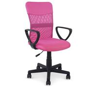 IDIMEX Sedia girevole da ufficio Jogo, regolabile in altezza, colore rosa, ergonomica, con braccioli, sedia girevole con rivestimento in tessuto mesh traspirante, per ufficio e casa ufficio