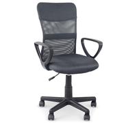 IDIMEX Sedia girevole da ufficio Jogo regolabile in altezza, grigio - Sedia da scrivania ergonomica con braccioli, sedia girevole con rivestimento in tessuto mesh traspirante, per ufficio e casa