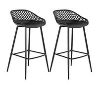 IDIMEX - Set di 2 sgabelli da Bar, Stile retrò, Colore: Nero