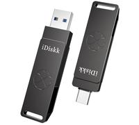 iDiskk 256 unità flash USB a stato solido, USB3.2 1000MB/s ad alta velocità Thumb Drive SSD, Gen2 USB-C Photo Stick Memory Drive per iPhone15/ iPad USB-C/Telefoni Android, Laptop/Mac e Tablet