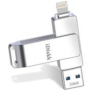 iDiskk 256GB chiavetta lightning usb per iphone, Chiavetta fotografica Lightning certificata MFi per iPhone, chiavetta di memoria esterna per iPhone, chiavetta usb iPhone/iPad/Mac e PC