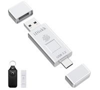 iDiskk 512GB Fingerprint Solid State USB Flash Drive, 500MB/s USB 3.2 Gen 2 Photo Stick with Type-C & Lightning, for iPhone 15 Series, Android Phones, PC and Mac