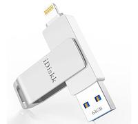 iDiskk MFi certificata 64 GB Lightning USB Photo Stick Memoria espansione Backup Flash Drive