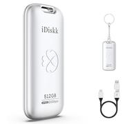 iDiskk Plug-Play: chiavetta USB C da 512 GB a stato solido per iPhone 15/15 Plus/15 Pro/15 Pro Max, USB C iPad, MacBook, laptop, telefoni Android e computer Windows, fino a 2000 MB/s