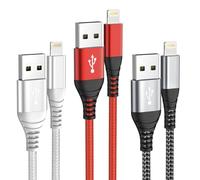 IDISON Cavo iphone 2 Metri USB 3pezzi,Cavo Ricarica iphone MFI，Nylon Cavo USB Lightning Filo Caricatore iPhone Caricabatterie per Iphone 14 13 Pro Max 12 11 Xr Xs X 8 7 6s 6 Plus Se Ipad Airpods
