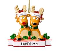 iDIY Ciondolo di natale palline natale personalizzate con nomi di famiglia 2/3/4/5/6/7/8,decorazioni natale 2023 in resina Regali di Natale personalizzati, il partner e gli amici 2