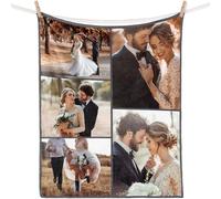 iDIY Coperta personalizzata con foto testo - regali personalizzati, plaid personalizzato con foto, Regali per partner, amanti, regali di San Vale 5 foto