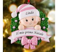 iDIY Palla di Natale con Nome - Il Mio Primo Natale - Pallina di Natale Personalizzabile