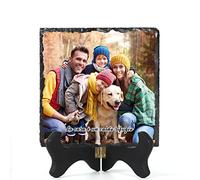 iDIY Regalo fotografico in ardesia personalizzato - Cornice per foto in ardesia personalizzata, lavagna per foto personalizzata, cornice per foto personalizzabile, regalo per mamma papà