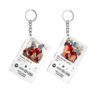 iDIY Targa Spotify personalizzata - Portachiavi coppia Portachiavi personalizzato spotify con foto e musica Regalo per fidanzata fidanzato marito moglie Regalo di anniversario, 5*8cm
