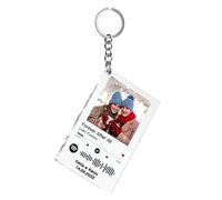 iDIY Targa Spotify personalizzata - Portachiavi coppia Portachiavi personalizzato spotify con foto e musica Regalo per fidanzata fidanzato marito moglie Regalo di anniversario, 5*8cm