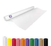 IDL Packaging Rotolo di carta kraft bianca, 91,4 x 3048 cm (30,5 m), spessore 22,7 kg, carta da regalo bianca per imballaggio, trasloco, spedizione e artigianato/arte, rotolo di carta naturale