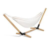 IDMarket - Amaca con supporto in legno e tela ecru TAHITI
