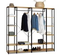 IDMarket - Armadio modulare doppio ripiano L. 180 cm DETROIT design industriale