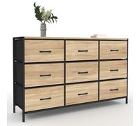 IDMarket - Baúl de tela de 9 cajones UTAH 115 CM mueble de almacenaje