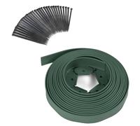 IDMarket - Bordurette da giardino flessibile 10 m verde altezza 5 cm + 30 picchetti