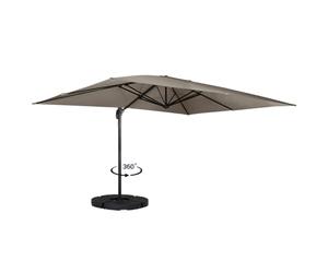 IDMarket - Calvi Taupe 3x4 M ombrellone sfalsato a 360° con 4 lastre e Copertura