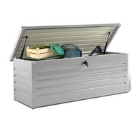 IDMarket - Cassapanca in metallo con serratura per giardino, 600 l, 165 x 70 x 63 cm