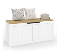 IDMarket - Cassapanca Leon in Legno e Bianco 100 cm