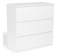 IDMarket - Cassettiera a 3 cassetti TOMI legno bianco