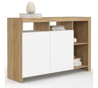 IDMarket - Credenza 110 cm Malo legno e porte bianche