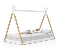 IDMarket - Letto per bambini 90 x 190 cm Come con rete in legno e bianco