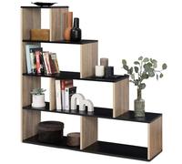IDMarket - Librería escalera LINA en madera de haya y negro