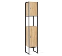 IDMarket - Mobile Colonna Bagno Detroit 2 Porte Design Industriale