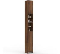 IDMarket - Mobiletto da bagno a 2 ante TOMI con 4 nicchie effetto noce