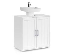 IDMarket - Mobiletto da bagno WALDO in legno bianco
