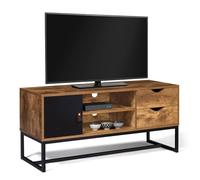 IDMarket - Porta TV CHICAGO a 2 cassetti con armadio dal design industriale