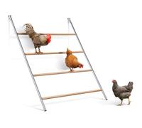 IDMarket - Posatoio grande per galline a 4 livelli in legno compatibile con recinti