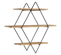 IDMarket - Scaffale a parete in metallo LILY a 3 livelli dal design industriale