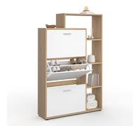 IDMarket - Scarpiera bianca a 3 ante con ripiano