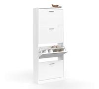 IDMarket - Scarpiera con 4 ante bianco
