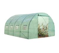 IDMarket - Serra da giardino a tunnel 12 m² verde traslucido 3 x 4 m