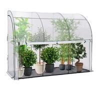 IDMarket - Serra invernale a parete con apertura frontale 100 x 300 cm