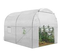 IDMarket - Serra tunnel di giardinario 6 m² bianco ZEBRA 2x3M