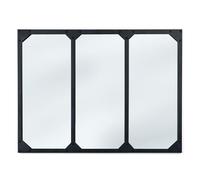 IDMarket - Specchio in Vetro a 3 Strisce di Design Industriale 80x60 cm