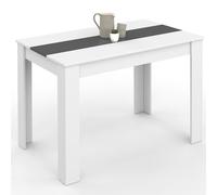 IDMarket - Tavolo da pranzo rettangolare ROZY 4 persone bianco e grigio 110 cm
