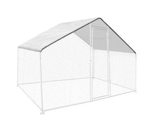 IDMarket - Telone impermeabile bianco 3,4 x 2 m 150 gr per recinti pollai