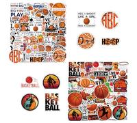 IDNVFY 100 Adesivi da Basket, Decorativi, Impermeabili, Multicolore, Moderni, Per Valigie e Oggetti Diversi